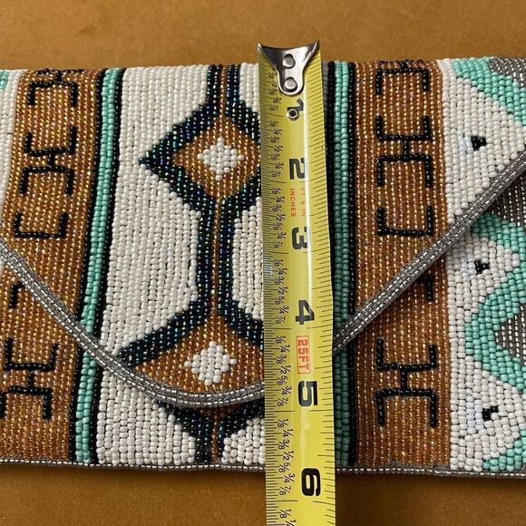 From St. Xavier Beaded Clutch Tribal Print - Picture 6 of 9